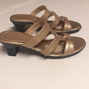 Easy street gold sandals